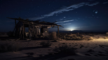 night dark desertの素材