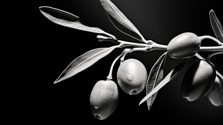 close olive branch black and whiteの素材