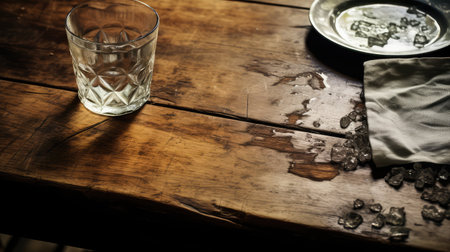 setting dirty water glassの素材