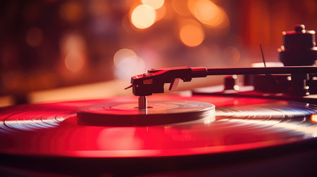 turntable red musicの素材