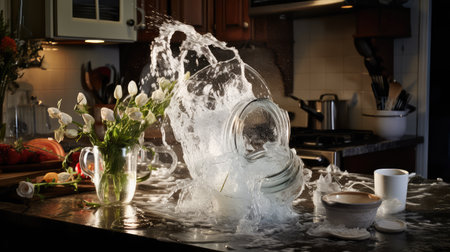 counter water spillの素材