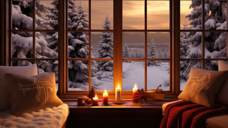 cozy windows winterの素材