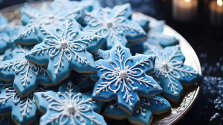 elegant blue cookie