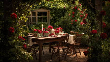 photograph red rose borderの素材