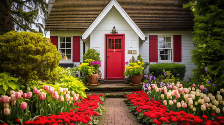 entrance front door redの素材