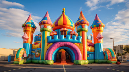 castle jumping houseの素材