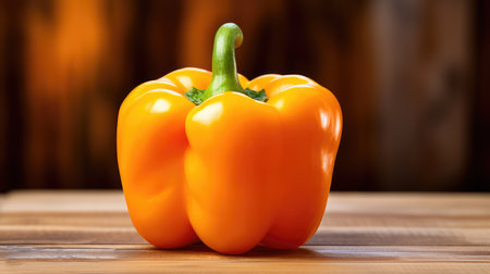 close orange bell pepperの素材