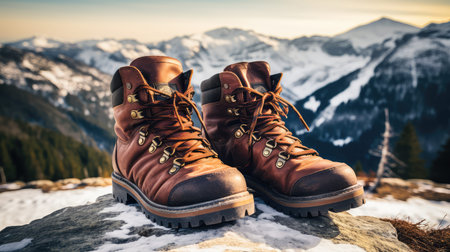 photograph snow bootsの素材