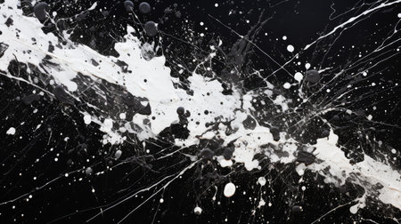 splatter white paint on blackの素材