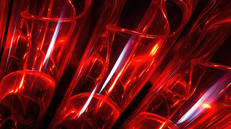 tubes red neon lightの素材