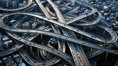 traffic merging roadsの素材