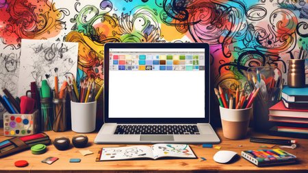 bustling desk planの素材