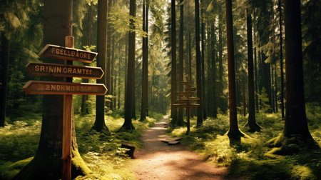 pathway text woodの素材