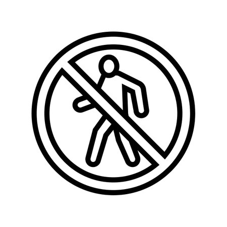 no entry information line icon vector illustrationのイラスト素材