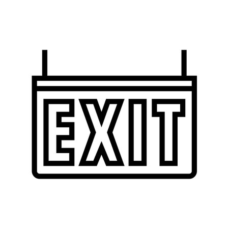 exit information line icon vector illustrationのイラスト素材