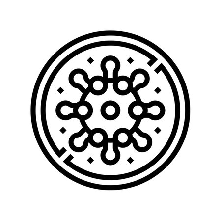 virus protection line icon vector illustrationのイラスト素材