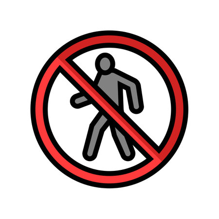 no entry information color icon vector illustrationのイラスト素材