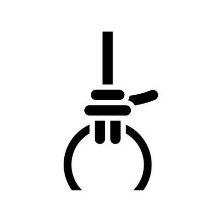 anchor hitch fisherman knot glyph icon vector illustrationのイラスト素材
