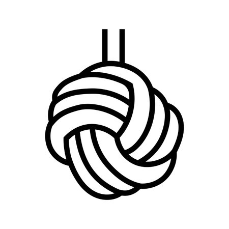 monkeys fist nautical knot line icon vector illustrationのイラスト素材