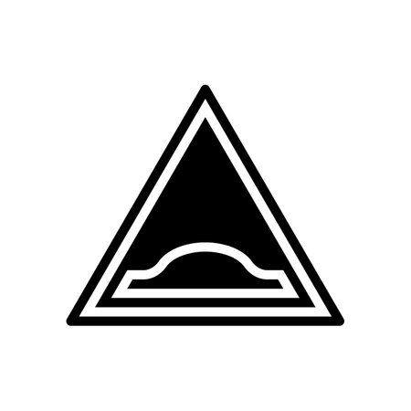 speed bumps car driving obstacles glyph icon vector illustrationのイラスト素材