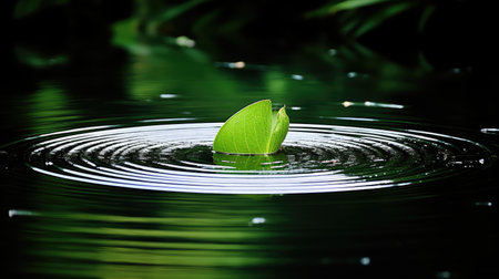 water circle leafの素材