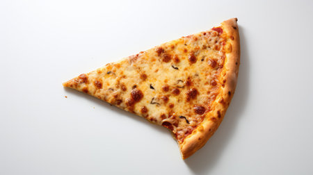 crust cheese pizza on whiteの素材
