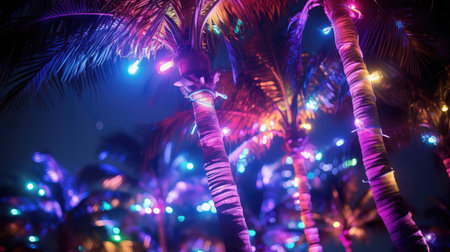 scene bokeh palm treesの素材