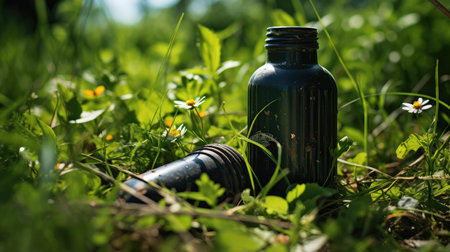 reclaiming empty black pill bottleの素材