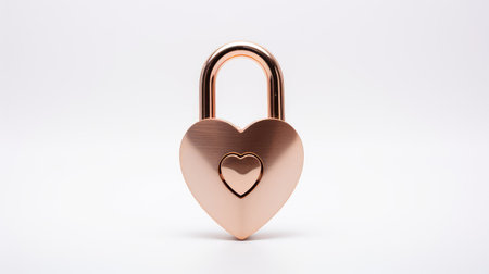 gold lock white backgroundの素材