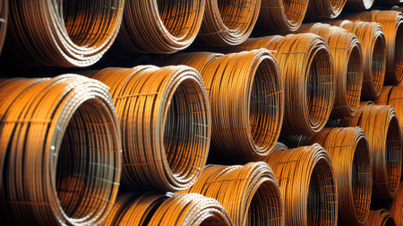 spools wire cableの写真素材