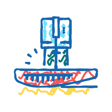 tuna fish cut icon doodle illustrationのイラスト素材