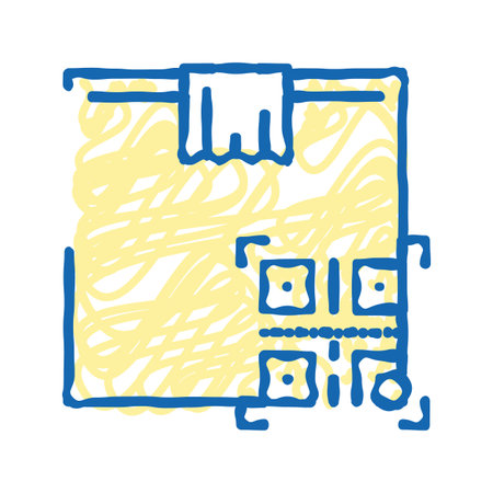 box delivery individual qr code color icon vector isolated illustrationのイラスト素材