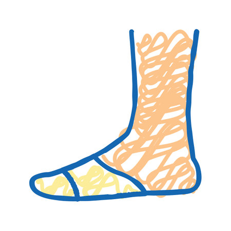 toe cover sock color icon vector isolated illustrationのイラスト素材