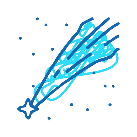falling star color icon vector flat illustrationのイラスト素材