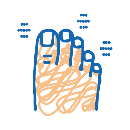 luxury pedicure icon doodle illustrationのイラスト素材