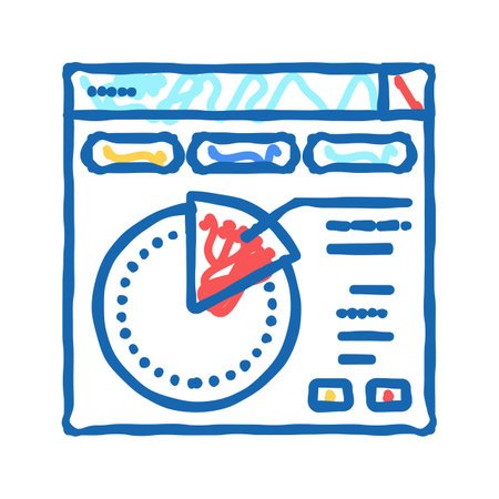 time planning icon doodle illustration signのイラスト素材