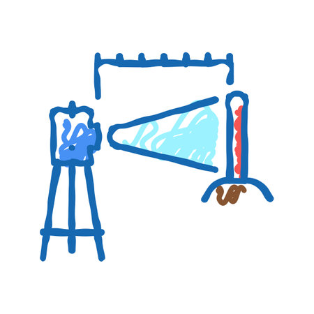 laset level icon doodle illustrationのイラスト素材
