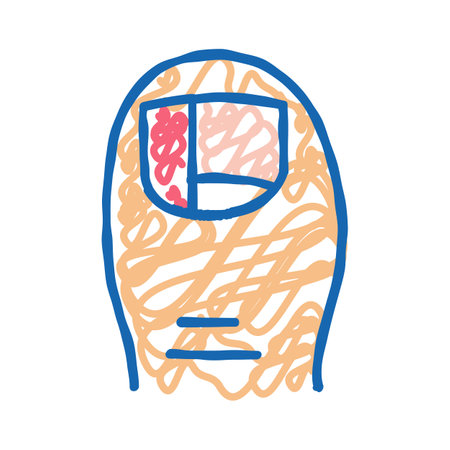 cut nail medical treatment icon doodle illustrationのイラスト素材