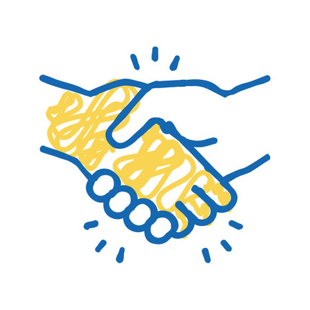 manufacturing process introduction icon doodle illustrationのイラスト素材