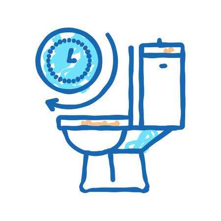 frequent urination icon doodle illustrationのイラスト素材