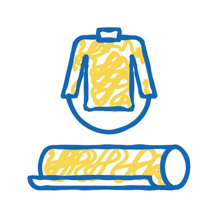 clothing textile fabric icon doodle illustrationのイラスト素材