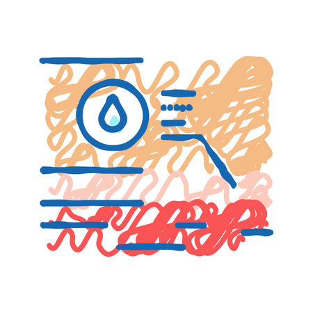 water body layer icon doodle illustrationのイラスト素材