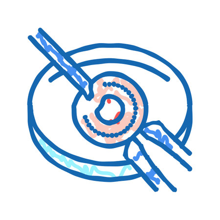 artificial insemination icon doodle illustrationのイラスト素材