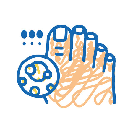 uric acid crystals gout icon doodle illustrationのイラスト素材