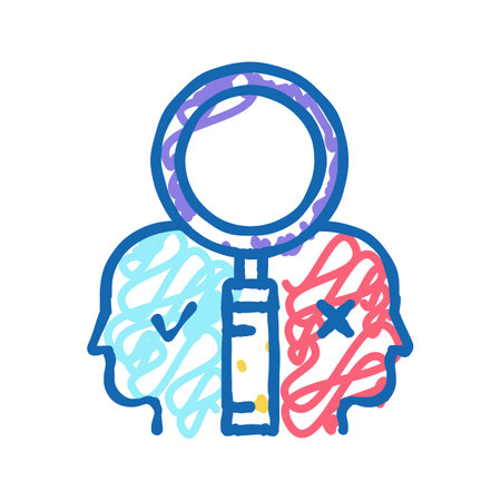 ethics philosophy icon doodle illustrationのイラスト素材