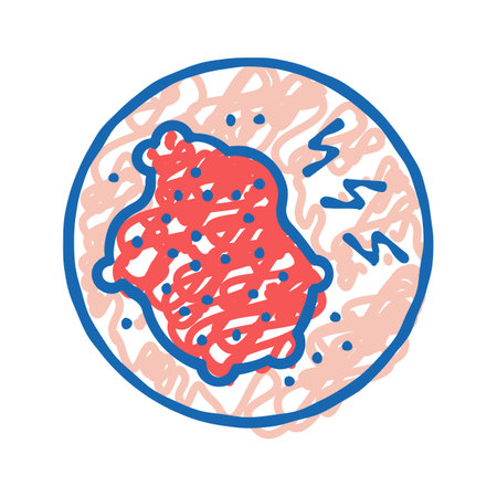 skin itch disease icon doodle illustrationのイラスト素材