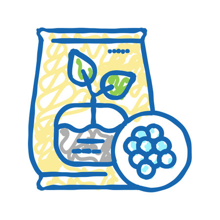 fertilizers gardening icon doodle illustrationのイラスト素材