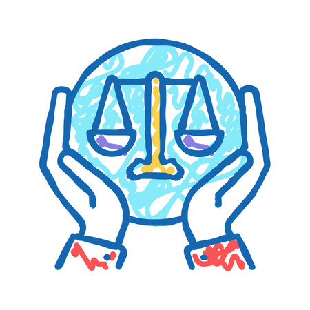 legislation law dictionary icon doodle illustrationのイラスト素材