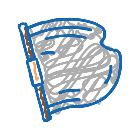 concrete building material icon doodle illustrationのイラスト素材