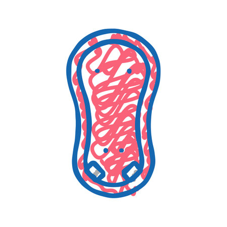 bathtub baby icon doodle illustrationのイラスト素材